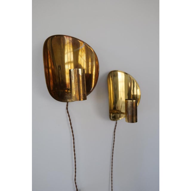 Mid-Century Modern Brass Wall Sconces, Sweden, 1960s, Set of 2 For Sale - Image 15 of 17
