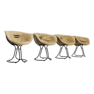 Pan Am Dining Chairs attributed to Gastone Rinaldi for Rima, Italy, 1970s, Set of 4 For Sale