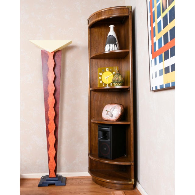 Sottsass Style Memphis Orange and Red Floor Lamp by Phile Limited Edition Furniture For Sale - Image 6 of 10