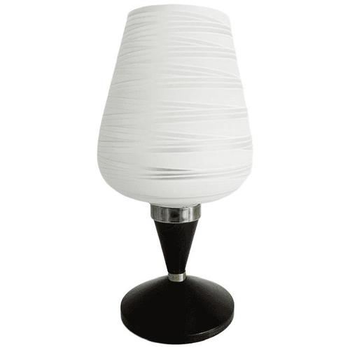 Metal Mid-Century Danish Table Lamp in Opaline and Teak, 1960s For Sale - Image 7 of 7