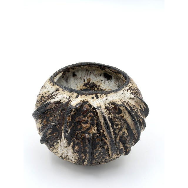Brutalist Studio Pottery Vase by Henni Keramik, Denmark, 1970s For Sale - Image 4 of 4