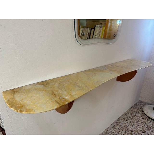 Italian Art Deco Console Table and Mirror by Paolo Buffa, 1940s, Set of 2 For Sale - Image 9 of 17