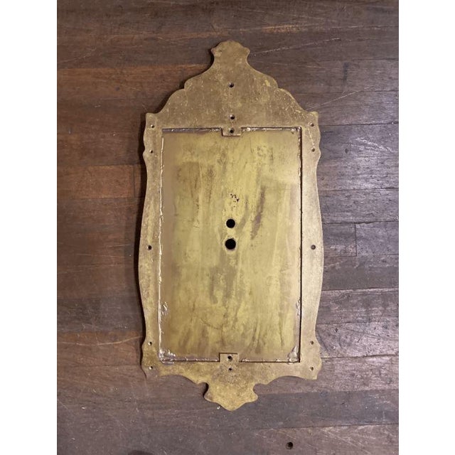 Brass Vintage Solid Brass Colonial Style Sconce Plate Base For Sale - Image 8 of 8
