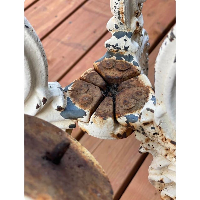 Antique Cast Iron Ornate Table Base French Farm For Sale - Image 4 of 7