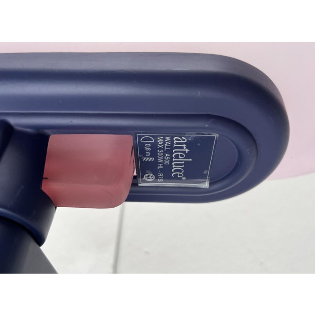 Vintage Italian Pink Jill Sconce from Arteluce, 1970s For Sale - Image 10 of 18