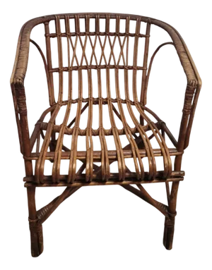 Vintage Bamboo Armchair with Bracket