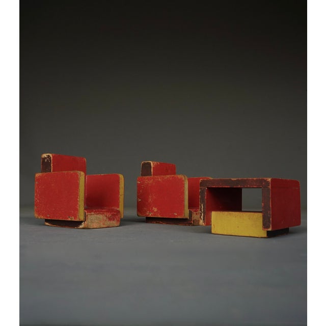 Vintage Toy Furniture by Ko Verzuu for Ado, 1930s, Set of 3 For Sale - Image 14 of 18