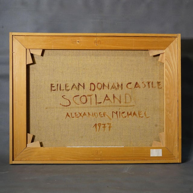 Eilean Donan Castle, Scotland, 1977 – Oil Painting by Alexander Michael For Sale - Image 4 of 8