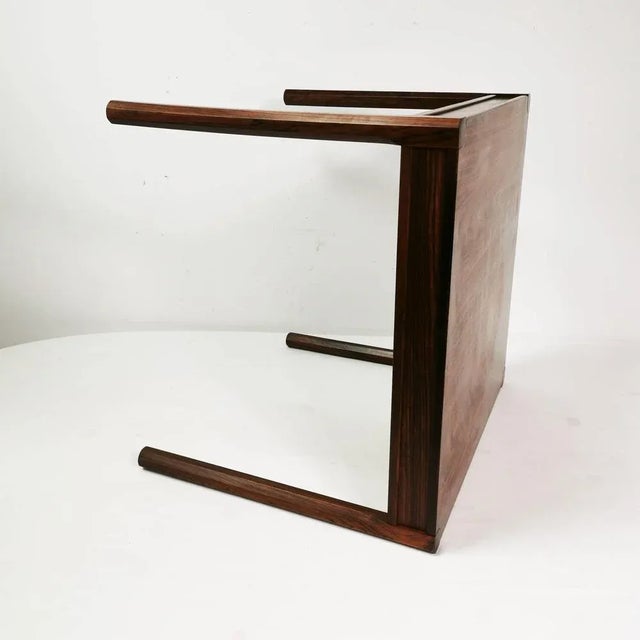Contemporary Small Square Rosewood Coffee Table, Denmark, 1960s For Sale - Image 3 of 12