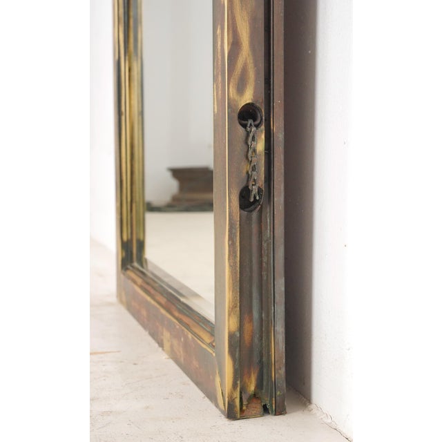 Handcrafted Copper Bevel Art Wall Mirror For Sale - Image 6 of 7