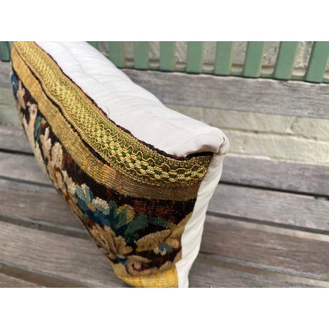 Textile An 18th Century Pillow With Tapestry Depicting Bird For Sale - Image 7 of 7