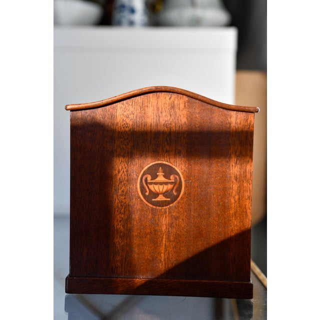 Victorian Antique Victorian Mahogany Sliding Book Slide — Marquetry Inlaid Medallions — Adjustable Bookrack — Book Shelf Stand 19th Century English For Sale - Image 3 of 12
