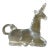 Vintage Transparent Cut Glass Figurative Unicorn Paperweight For Sale