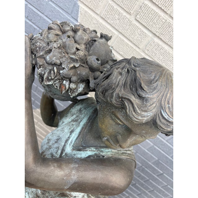 Late 20th Century Set of Four “The Four Seasons” Monumental Bronze Garden Statues For Sale - Image 9 of 12