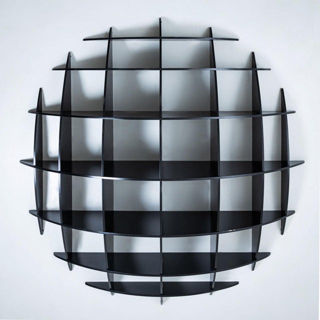 Convex Black Wall Shelf Tyco by Manfredo Massironi for Nikol International, 1970s For Sale - Image 10 of 10