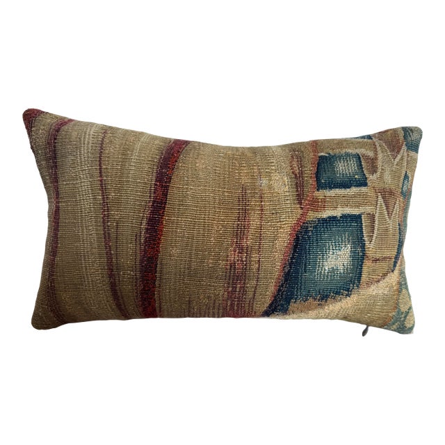 17th Century Flemish Handwoven Tapestry Pillow For Sale