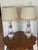 Pair of 1910s Victorian Milk Glass Lamps With Roses For Sale - Image 4 of 9