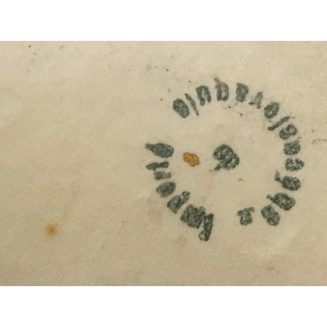 This Ashtray has been hand-painted, it is made of porcelain. It has been made in Europe, during the 20th century. Blue and...