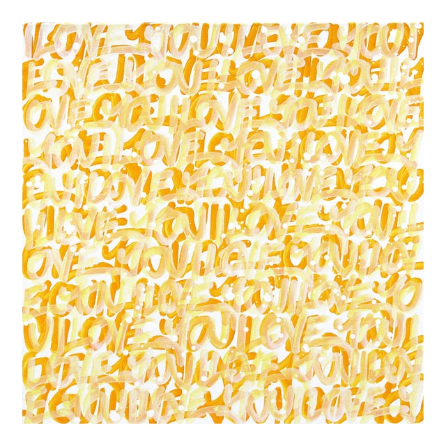 Sunshine on Your Face - Original Graffiti Love Typography Mixed Media Painting For Sale