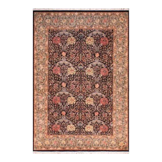 William Morris Pak-Persian Black/Taupe Wool Rug - 9'1'' X 11'9'' For Sale