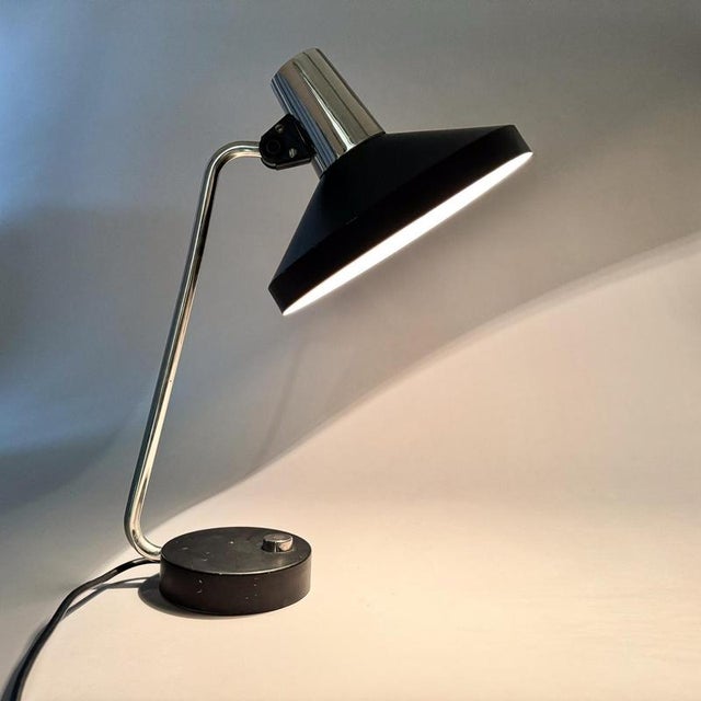 Mid-Century Chrome & Metal Adjustable Table Lamp, 1970s For Sale - Image 3 of 12