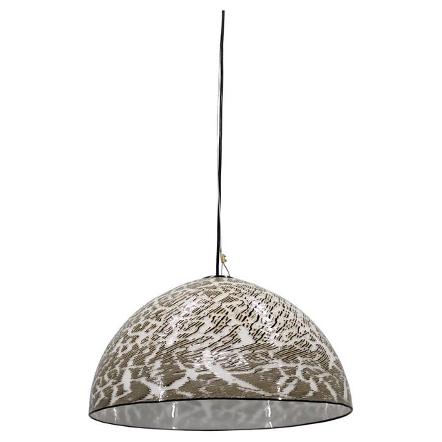 Italian Glass Pendant Light, 1970s For Sale - Image 11 of 11