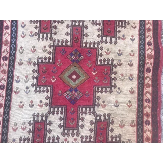 Textile Vintage Sumak Shahsavand Flat Rug For Sale - Image 7 of 11