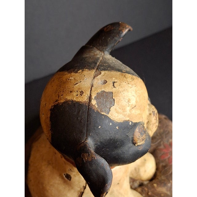 Early 20th Century Antique Hubley Cast Iron Fido on Pillow Still Penny Bank, Original Paint C. 1920s For Sale - Image 5 of 17