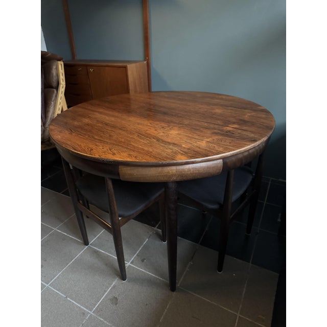 Black Vintage Danish Roundette Dining Set by Hans Olsen for Frem Røjle, 1960s, Set of 5 For Sale - Image 8 of 13