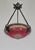 Charles Schneider French Art Deco Pendant Light by Le Verre Francais Schneider 1920s France For Sale - Image 4 of 14