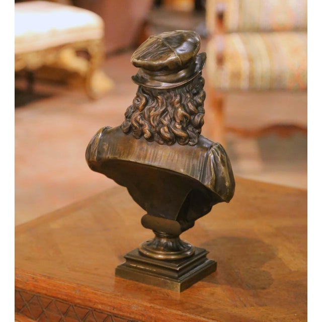 Bronze 19th Century French Renaissance Revival Bronze Bust by Alexandre Duchoiselle For Sale - Image 8 of 10