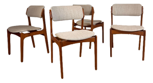 Teak Chairs by Erik Buch, 1960s, Set of 4