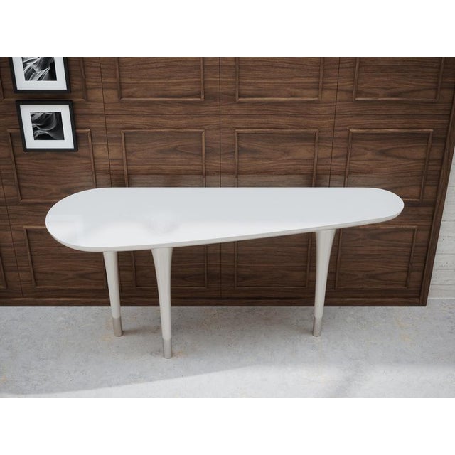 Silver Delphine Console Table with Popular Gray Lacquer Finish by Ultramobili For Sale - Image 8 of 12