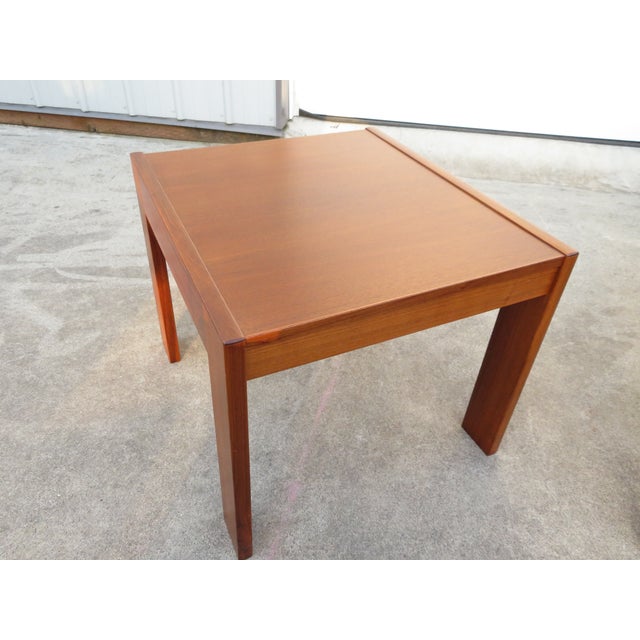 Mid Century Modern Swedish Walnut Coffee Table & Side Table Set For Sale - Image 12 of 18
