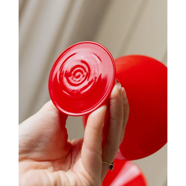 Vintage Italian Postmodern Red Joy Drinking Glasses from Leonardo, 1980s, Set of 6 For Sale - Image 10 of 12