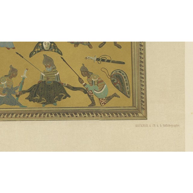 Gold F. X. Zettler, Bavarian Crucifixion Icon, Chromolithograph, 19th Century For Sale - Image 8 of 9