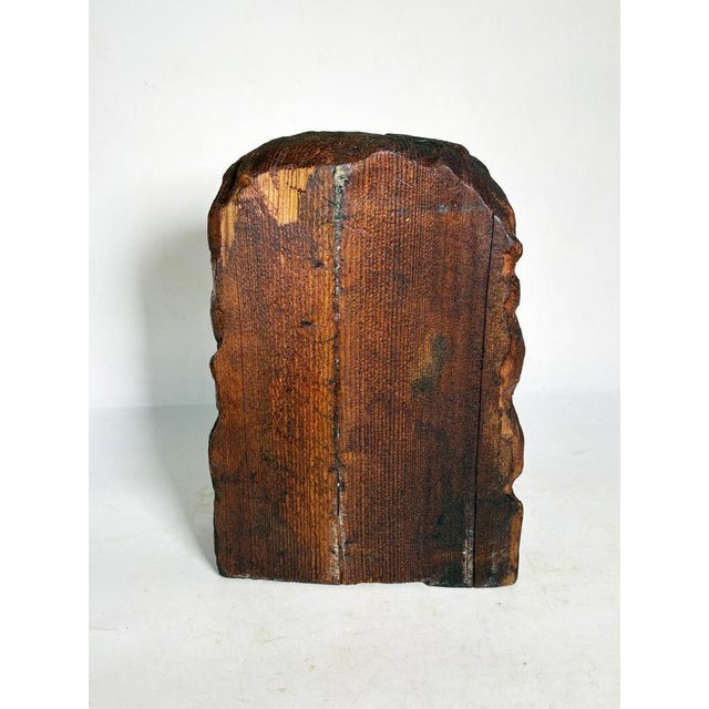 Sculpture of a Head in Wood, France, 1960s For Sale - Image 12 of 13