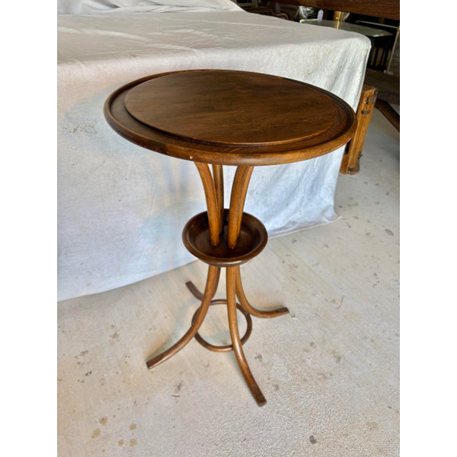 Brown Early 20th Century French Thonet Style Bentwood Side Table For Sale - Image 8 of 12