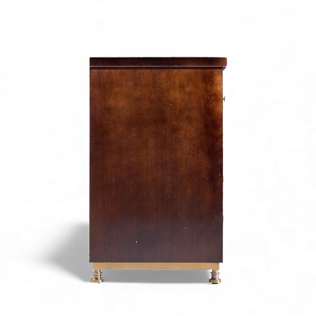 Baker Furniture Company Late 20th Century Laura Kirar for Baker Dansu Walnut and Brass Credenza For Sale - Image 4 of 11
