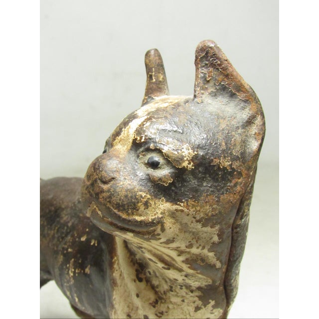 Metal Cast Iron Hubley Boston Terrier Doorstop For Sale - Image 7 of 17