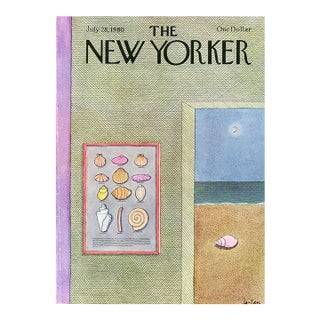 1980 New Yorker Magazine Cover, July 28, Pierre Le-Tan Illustration, Seashell For Sale