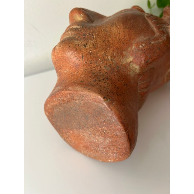 Mid 20th Century Andean Warrior Terracotta Bust For Sale - Image 9 of 12