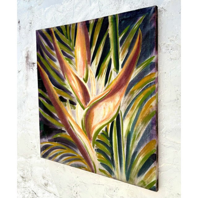 Vintage Tropical Botanical Painting For Sale In West Palm - Image 6 of 6