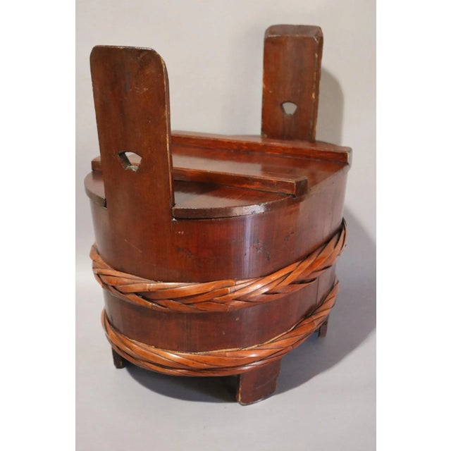 1920s Red Lacquered Bucket For Sale - Image 5 of 6