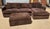 American Chocolate Colored Sectional Sofa With Storage Ottoman Attributed to Crate and Barrel For Sale - Image 3 of 7