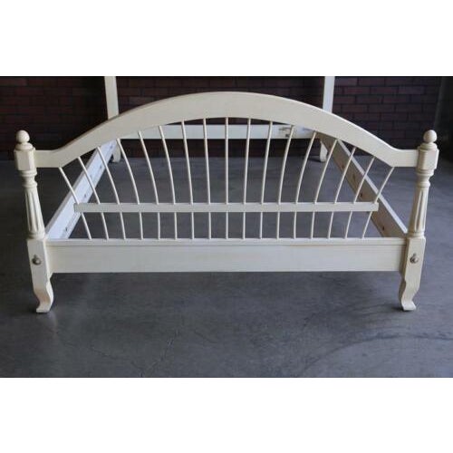 Ethan Allen Country French Queen Wheatback Bed Frame Chairish