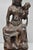 Vintage Buddhist Kuan Yin Brown Ceramic Sculpture Figure Table Lamp W/ Shade For Sale - Image 10 of 18