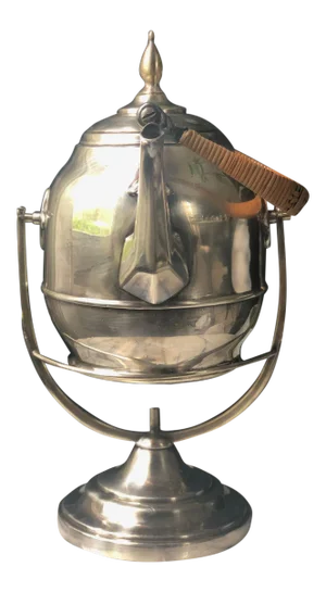Late 19th Century e.b. Mannings Silverplated Tea Pot With Warming Stand