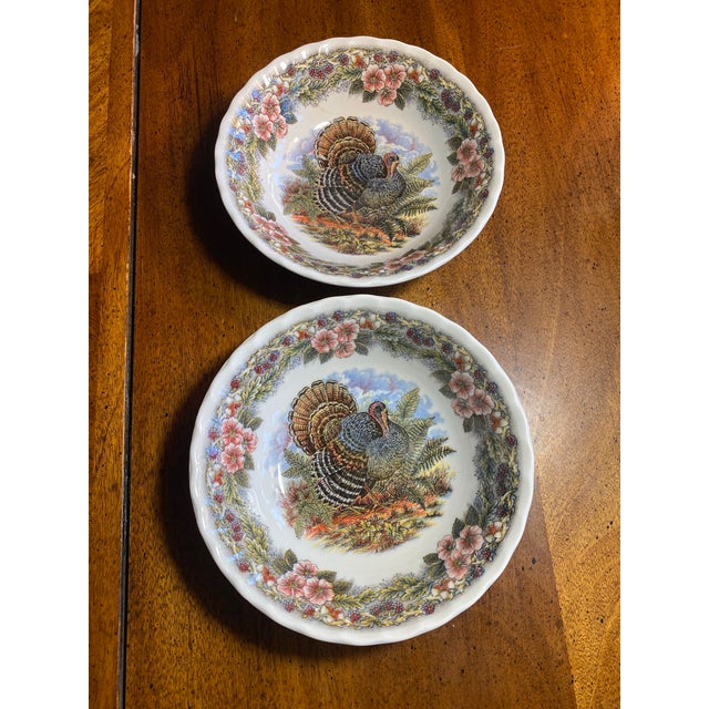 1980s 2 Churchill Thanksgiving 6 3/8” Bowls For Sale - Image 10 of 11