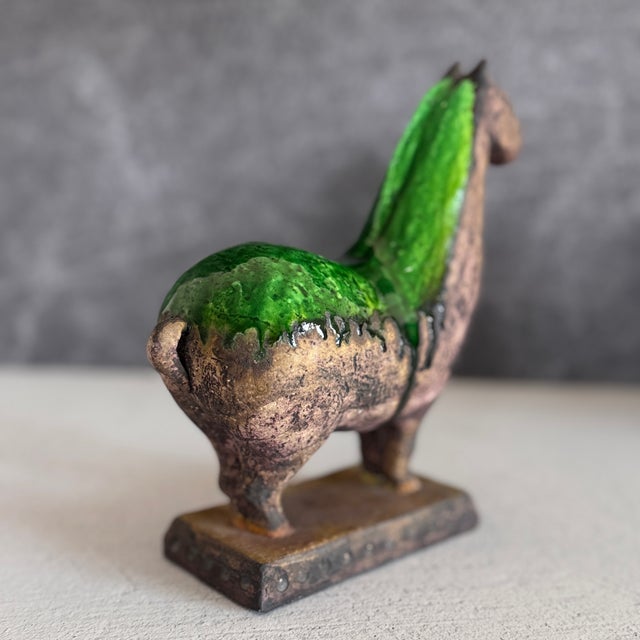 1970s Mid-Century Modern Ivo De Santis Gli Etruschi Glazed Chamotte Horse Sculpture Florence Italy For Sale - Image 4 of 14